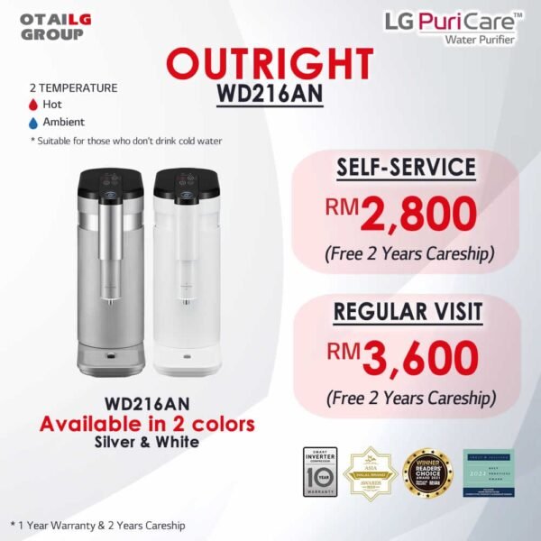 WD216 Outright LG PuriCare Water Purifier