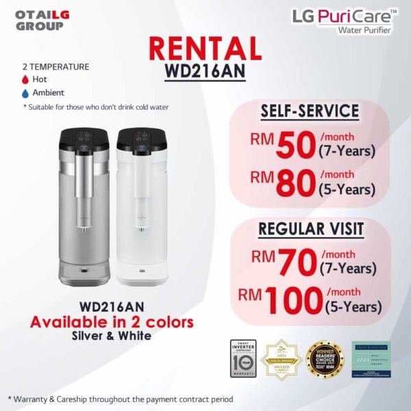 WD216 Rental LG PuriCare Water Purifier