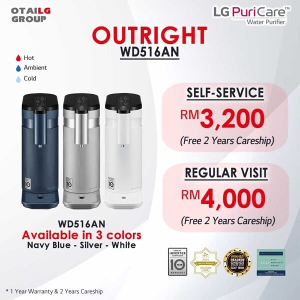 WD516 Outright LG PuriCare Water Purifier